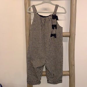 Navy checkered jumpsuit